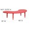 Emma and Oliver 35"W x 65"L Half-Moon Plastic Height Adjustable Activity Table